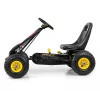 MILLY MALLY Pedāļu Go-Kart Thor Melns, Tērauda Rāmis, EVA Putu Riteņi, Rokas Bremze, Uz Priekšu/Atpakaļ, Bērniem 3-8 Gadi, Maks. Slodze 30 kg