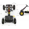 MILLY MALLY Pedāļu Go-Kart Thor Melns, Tērauda Rāmis, EVA Putu Riteņi, Rokas Bremze, Uz Priekšu/Atpakaļ, Bērniem 3-8 Gadi, Maks. Slodze 30 kg