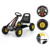 MILLY MALLY Pedāļu Go-Kart Thor Melns, Tērauda Rāmis, EVA Putu Riteņi, Rokas Bremze, Uz Priekšu/Atpakaļ, Bērniem 3-8 Gadi, Maks. Slodze 30 kg