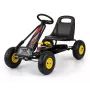 MILLY MALLY Pedāļu Go-Kart Thor Melns, Tērauda Rāmis, EVA Putu Riteņi, Rokas Bremze, Uz Priekšu/Atpakaļ, Bērniem 3-8 Gadi, Maks. Slodze 30 kg