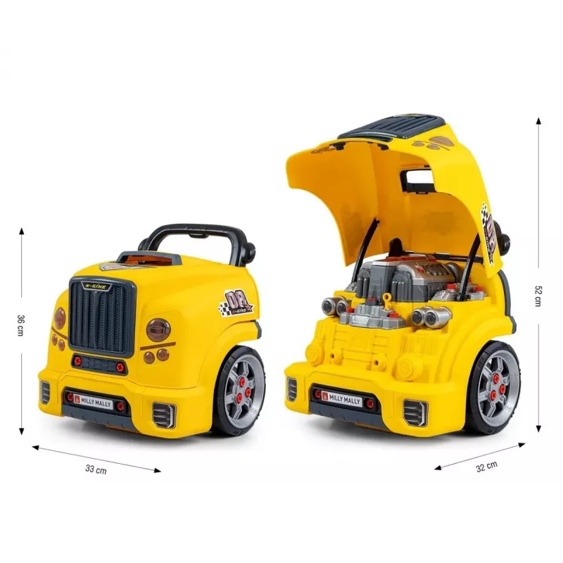 MILLY MALLY Meistardarbnīcas komplekts ar izjauktu dzinēju N-Gine Yellow
