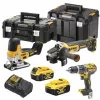 DEWALT DCK329P2T-QW 18V XR Bezvadu Kombinētais Komplekts: 2-Ātrumu Triecienurbis & Leņķa Slīpmašīna ar 2x 5.0Ah Akumulatoriem, Lādētāju un T-STAK II Maciņu
