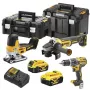 DEWALT DCK329P2T-QW 18V XR Bezvadu Kombinētais Komplekts: 2-Ātrumu Triecienurbis & Leņķa Slīpmašīna ar 2x 5.0Ah Akumulatoriem, Lādētāju un T-STAK II Maciņu