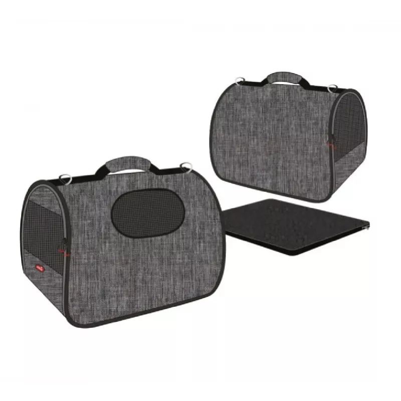 ZOLUX NOMAD L Pet Transport Bag for Dogs and Cats, Grey, 50.5x25x33 cm