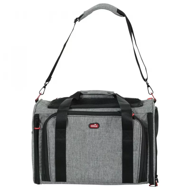 ZOLUX NOMAD M Izplešamā mājdzīvnieku pārvadāšanas soma 44x28x28 cm Pelēka