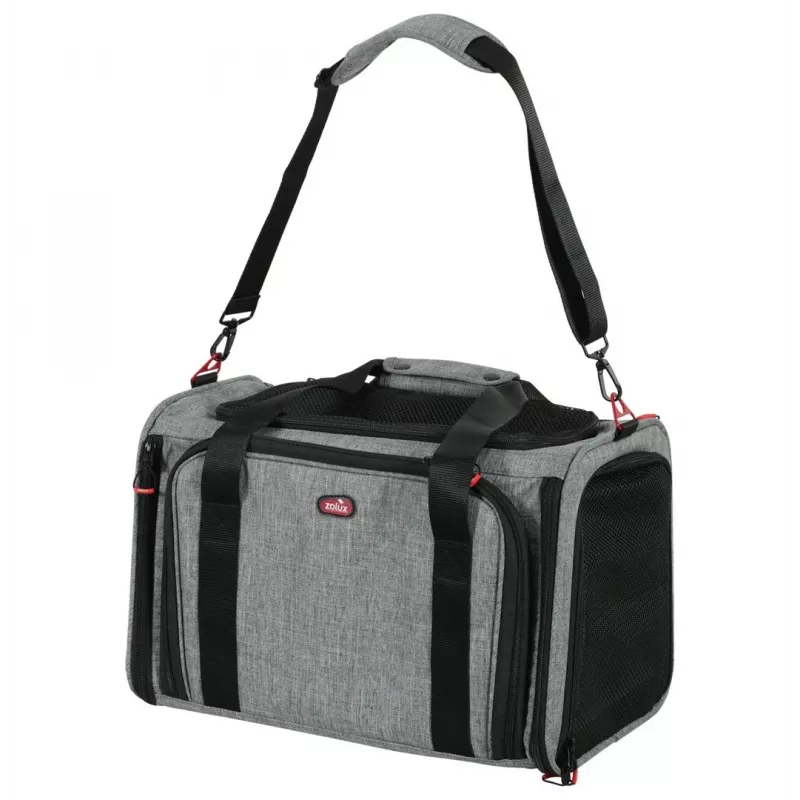 ZOLUX NOMAD M Izplešamā mājdzīvnieku pārvadāšanas soma 44x28x28 cm Pelēka
