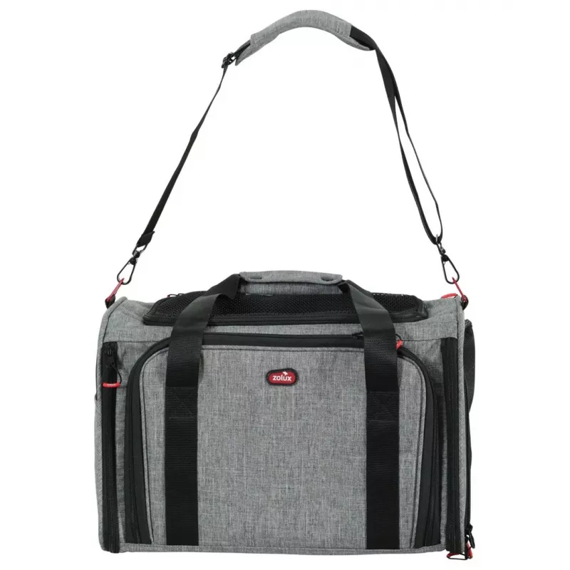 ZOLUX NOMAD M Izplešamā mājdzīvnieku pārvadāšanas soma 44x28x28 cm Pelēka