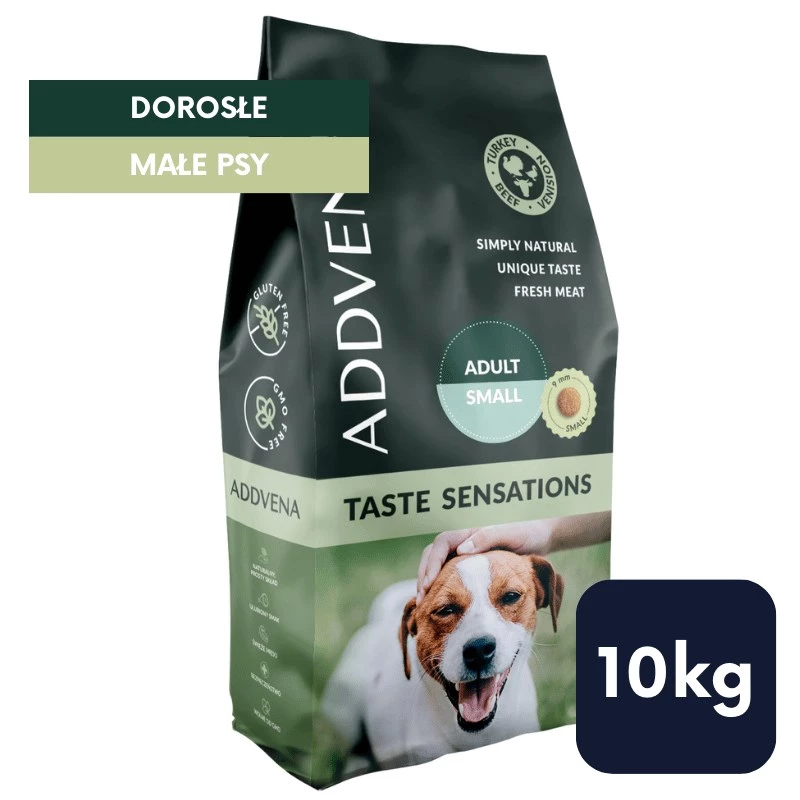 ADDVENA TASTE SENSATIONS Sausā barība suņiem pieaugušiem mazo šķirņu suņiem 10 kg
