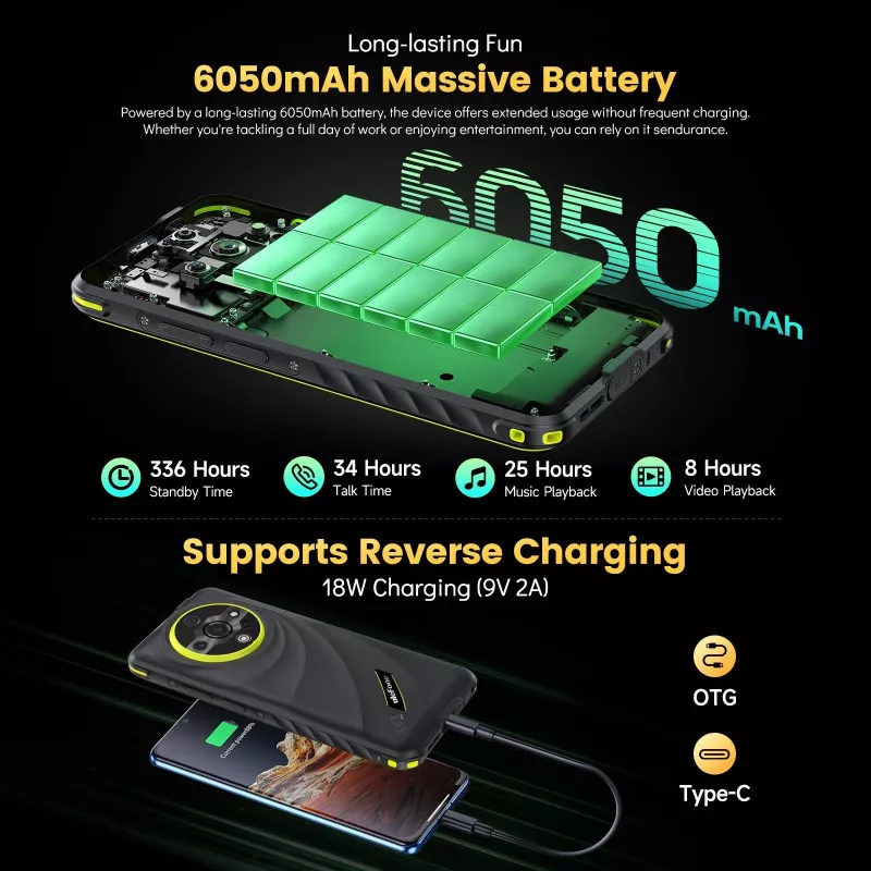 ULEFONE Armor X31 Pro 4G Izturīgais Viedtālrunis, 5,45 inch HD+, 8GB RAM, 256GB Atmiņa, 5200mAh, IP68/IP69K, Oranžs