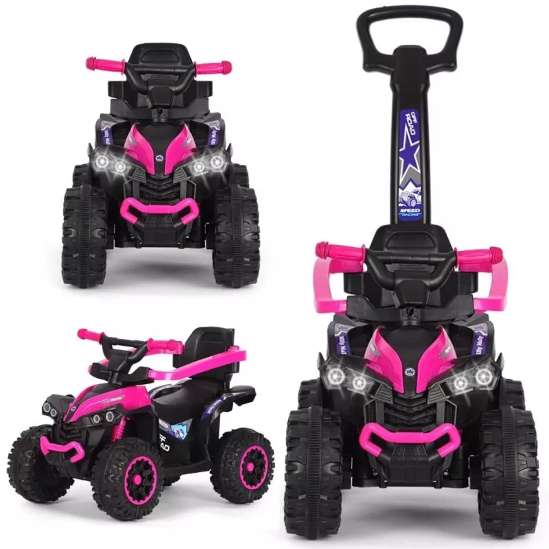 MILLY MALLY Bērnu velosipēds ar rokturi Wild Pink 12 collas