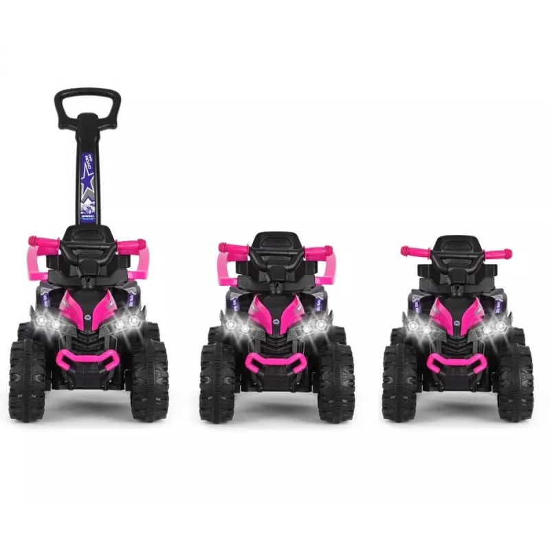 MILLY MALLY Bērnu velosipēds ar rokturi Wild Pink 12 collas