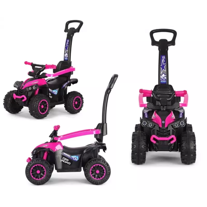 MILLY MALLY Bērnu velosipēds ar rokturi Wild Pink 12 collas