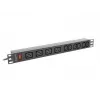 LANBERG Rack PDU 19 collas 1U 16A 2m 4x C19 6x C13 C20 Melns