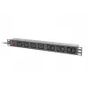 LANBERG Rack PDU 19 collas 1U 16A 2m 4x C19 6x C13 C20 Melns