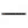 LANBERG Rack PDU 19 collas 1U 16A 2m 4x C19 6x C13 C20 Melns