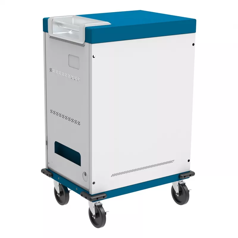 GoodConnections GEMMA T32C planšetdatoru uzlādes ratiņi USB-C 18W vienā portā PD3.0 QC3.0 Balts/Zils