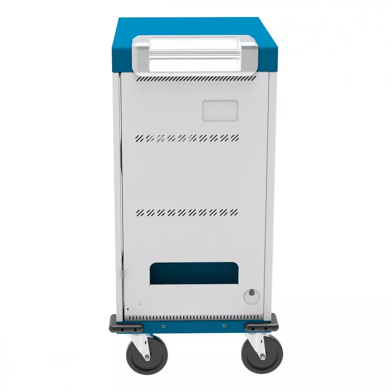 GoodConnections GEMMA T32C planšetdatoru uzlādes ratiņi USB-C 18W vienā portā PD3.0 QC3.0 Balts/Zils