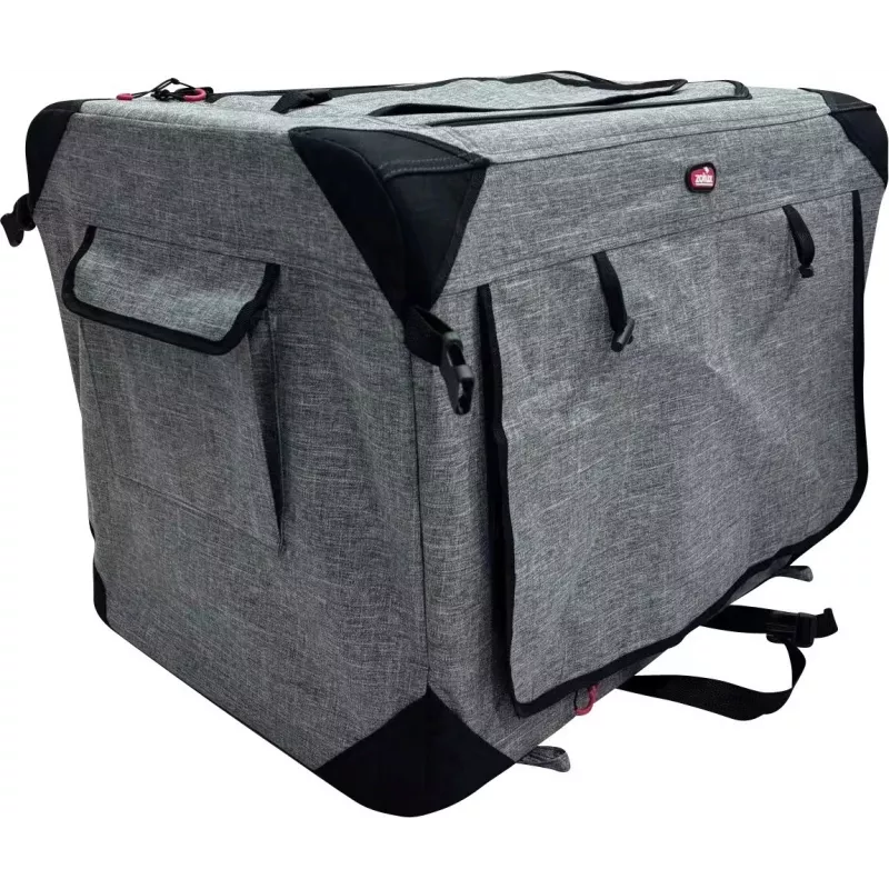 ZOLUX NOMAD S Salokāms auduma ceļojumu mājdzīvnieku nesējs 42x60x42cm Pelēks