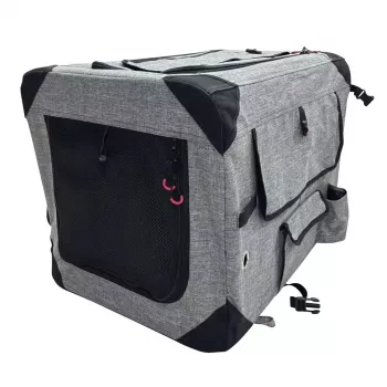 ZOLUX NOMAD S Salokāms auduma ceļojumu mājdzīvnieku nesējs 42x60x42cm Pelēks