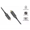 Equip USB 3.2 Gen 2 USB-C uz USB-C aktīvais optiskais kabelis 15m Melns
