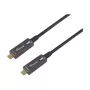 Equip USB 3.2 Gen 2 USB-C uz USB-C aktīvais optiskais kabelis 15m Melns