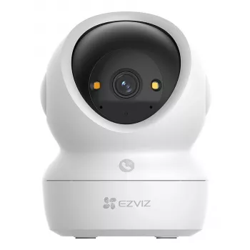 EZVIZ H6c G1 4K sfēriskā IP drošības kamera iekštelpām, 4K UHD, 3840x2160, Wi-Fi, Ethernet, nakts redzamība, divvirzienu audio, AI noteikšana, griestu/sienas/galda stiprinājums