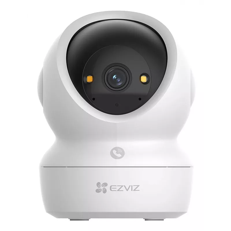 EZVIZ H6c G1 4K sfēriskā IP drošības kamera iekštelpām, 4K UHD, 3840x2160, Wi-Fi, Ethernet, nakts redzamība, divvirzienu audio, AI noteikšana, griestu/sienas/galda stiprinājums