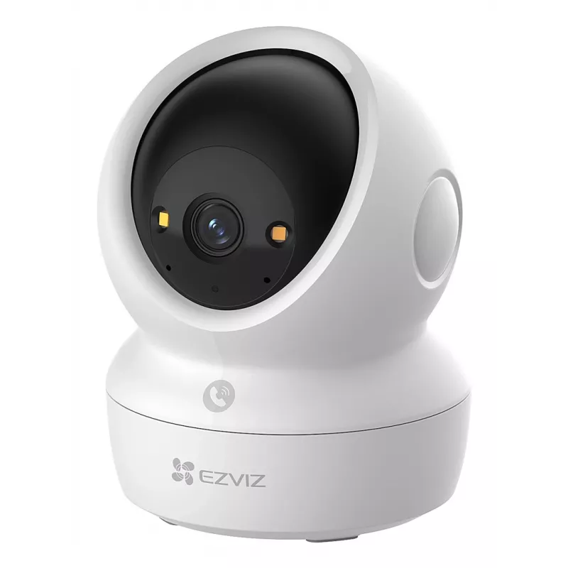 EZVIZ H6c G1 4K sfēriskā IP drošības kamera iekštelpām, 4K UHD, 3840x2160, Wi-Fi, Ethernet, nakts redzamība, divvirzienu audio, AI noteikšana, griestu/sienas/galda stiprinājums