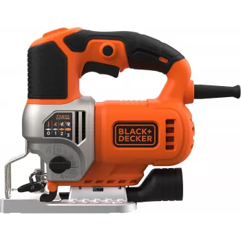 Black & Decker BES610K-QS 650W Svārsta finierzāģis komplektā ar kastīti