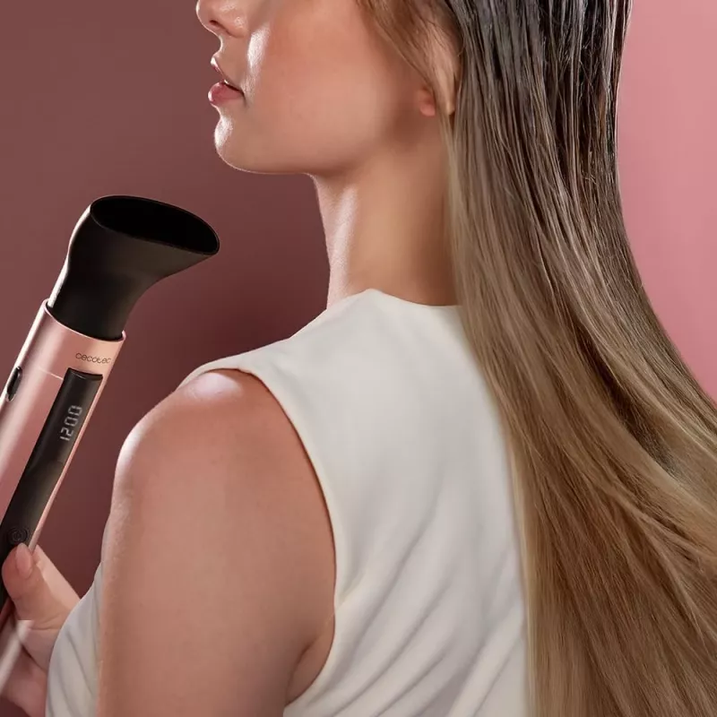 Cecotec CeramicCare 10in1 AirBrush Hot Air Brush 1200W Melns/Rozā