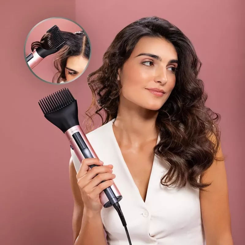 Cecotec CeramicCare 10in1 AirBrush Hot Air Brush 1200W Melns/Rozā