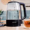 Cecotec ThermoSense 320 Clear elektriskā tējkanna 2200 W 1,7 L stikla melna/caurspīdīga