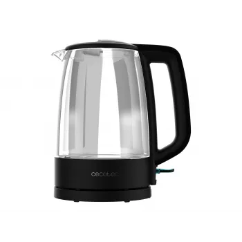 Cecotec ThermoSense 320 Clear elektriskā tējkanna 2200 W 1,7 L stikla melna/caurspīdīga