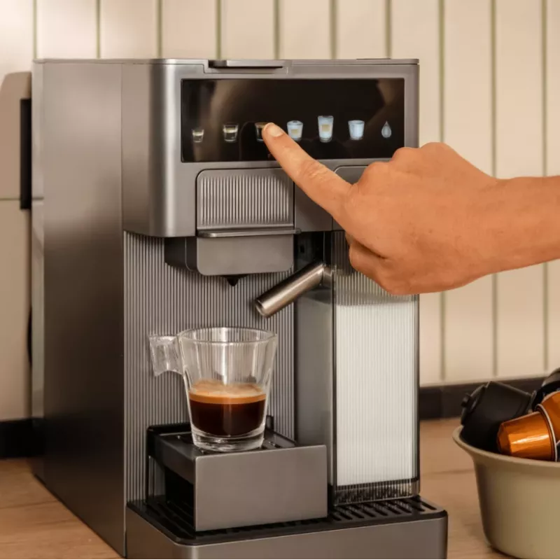 Cecotec FreeStyle Latte T Espresso Machine - 20 Bar Pump Pressure, Built-in Milk Frother, 1350 W, Grey