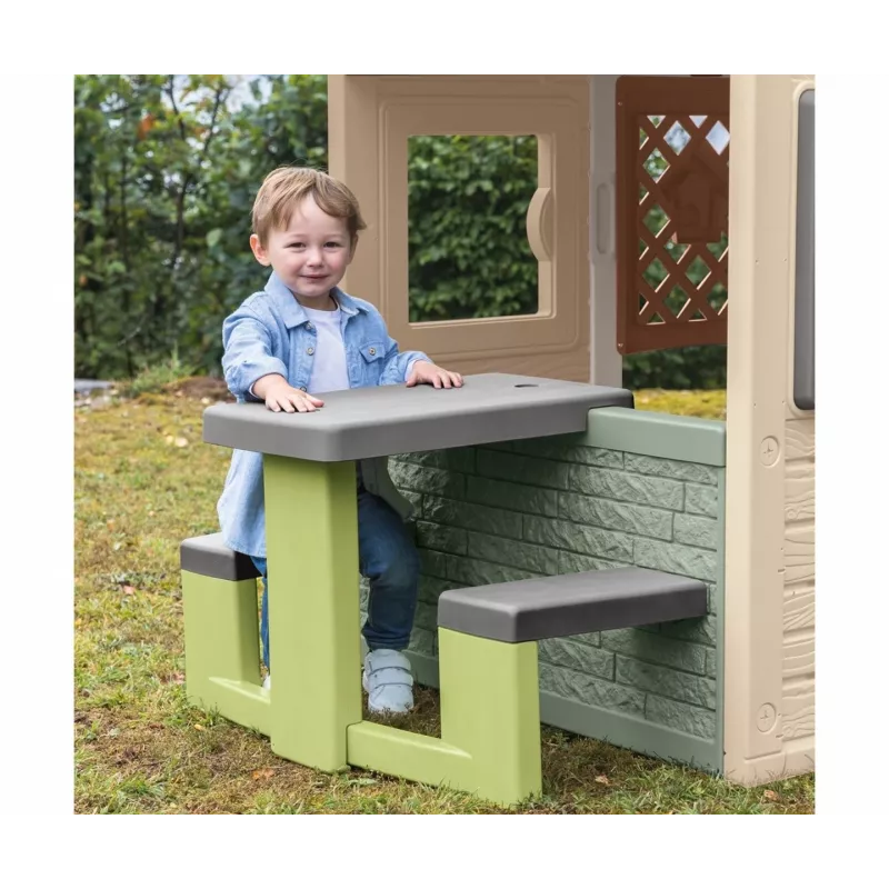 SMOBY Life Bērnu piknika galds Zaļš/Pelēks