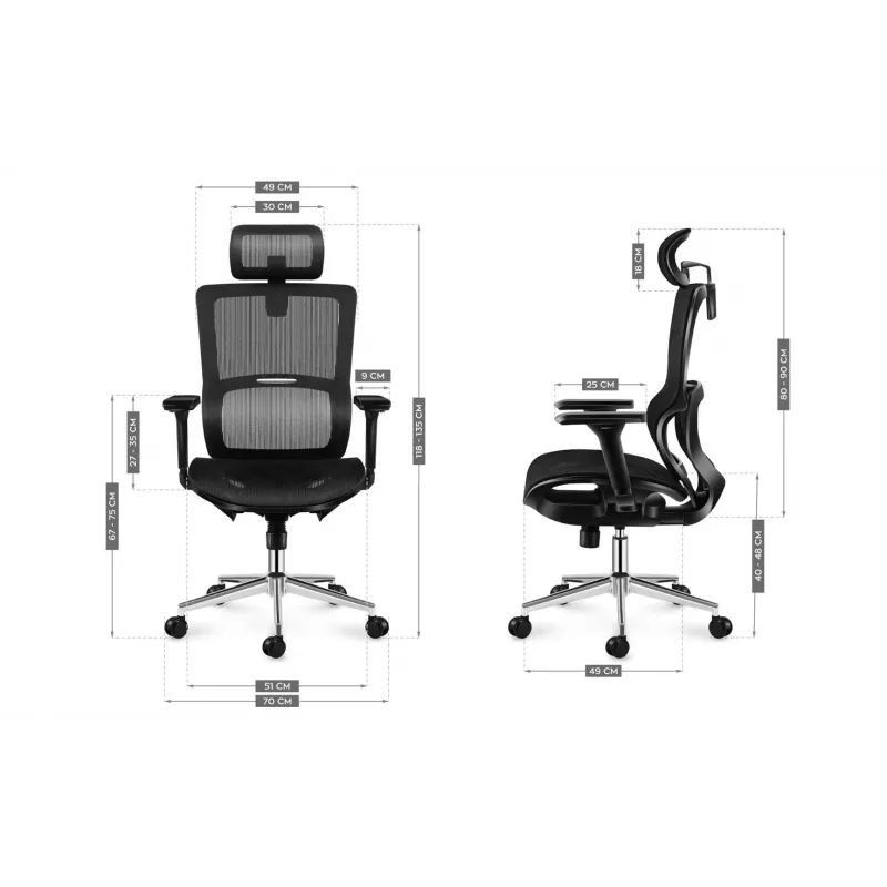 MARK ADLER MA-Expert 6.2 biroja krēsls melns auduma siets