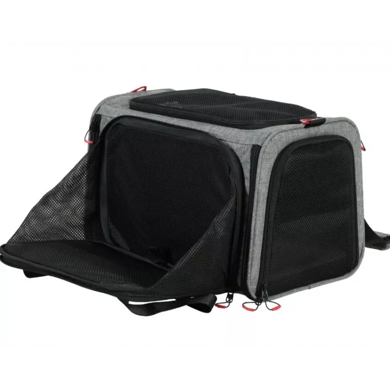 ZOLUX NOMAD L Paplašināms mājdzīvnieku pārvadātājs 48×30.8×30.5 cm Pelēks/Melns
