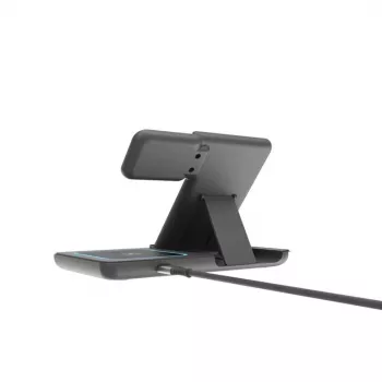 Gembird TA-WPC31S-01-BK 3-in-1 Salokāms Bezvadu Lādētāja Statīvs, 15W, Samsung Watch, Melns