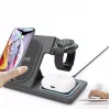 Gembird TA-WPC31S-01-BK 3-in-1 Salokāms Bezvadu Lādētāja Statīvs, 15W, Samsung Watch, Melns