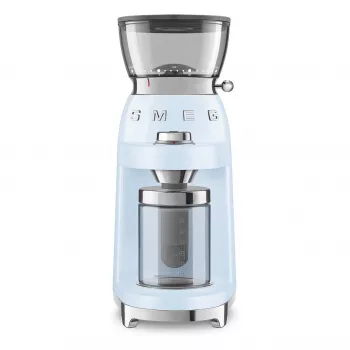 Smeg CGF03PBEU kafijas dzirnaviņas, 15 malšanas iestatījumi, 240 g pupiņu ietilpība, 150 W, pasteļzila