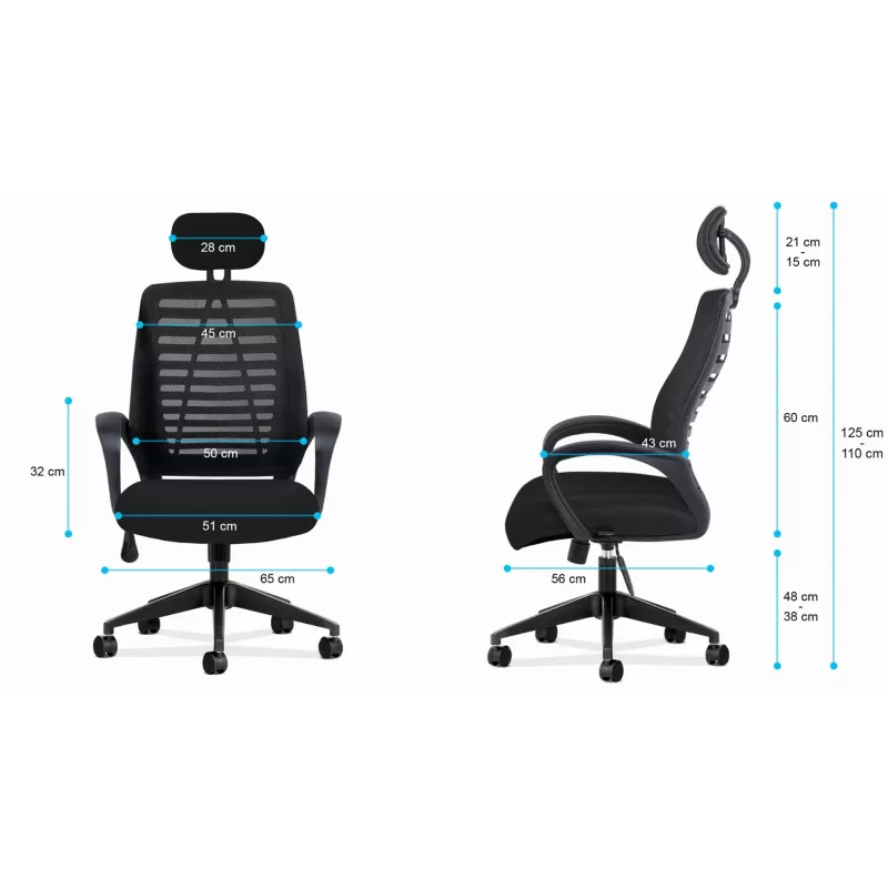MARK ADLER Manager 2.0 Office/Computer Chair AirMESH HD TILT PLUS Black