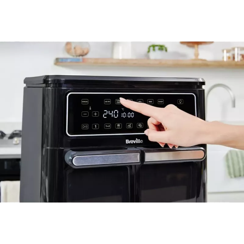 Breville VDF130X Bezeļļas gaisa fritieris, 5.5L, 1700W, Melns