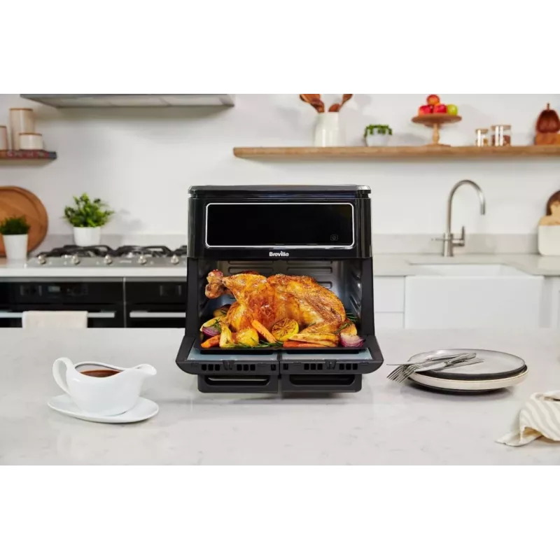 Breville VDF130X Bezeļļas gaisa fritieris, 5.5L, 1700W, Melns