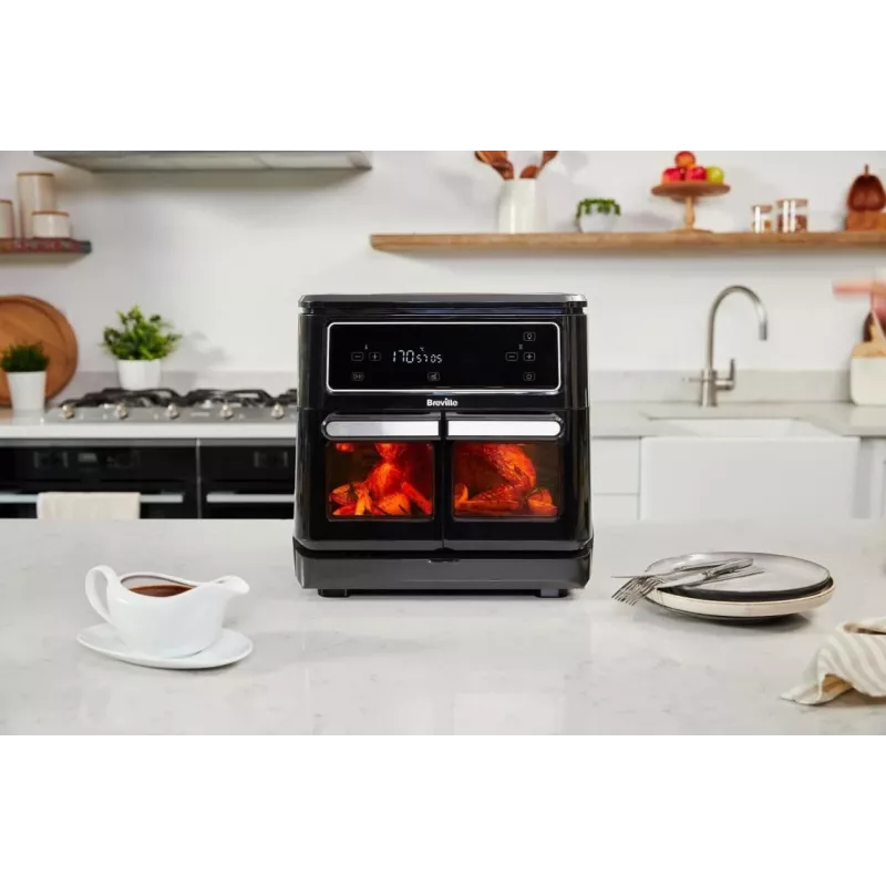 Breville VDF130X Bezeļļas gaisa fritieris, 5.5L, 1700W, Melns