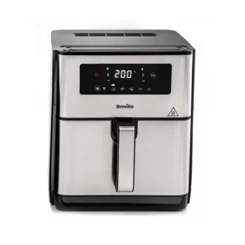 Breville VDF131X Bezeļļas gaisa fritieris, 1,25 kg, 1400 W, Melns/Sudrabs