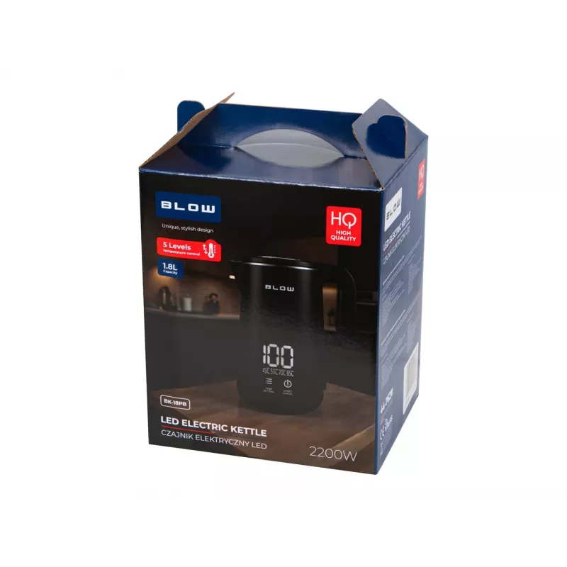 BLOW Black Electric Kettle with LED Display 2200W BK-18PB 1.8L