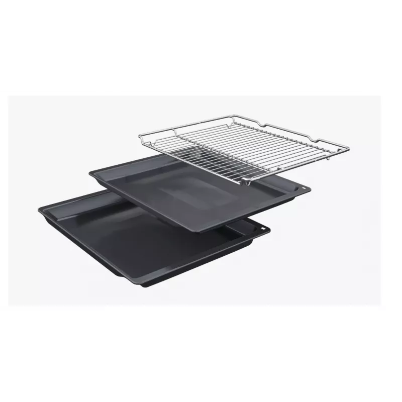 Bosch Serie 6 HBG557EB3 Iebūvējamā cepeškrāsns ar pirolītisko pašattīrīšanos, 71L, melna