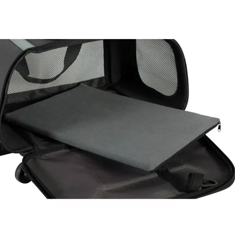 ZOLUX NOMAD Pārvadāšanas būris uz riteņiem suņiem un kaķiem 47x32x27 cm Melns