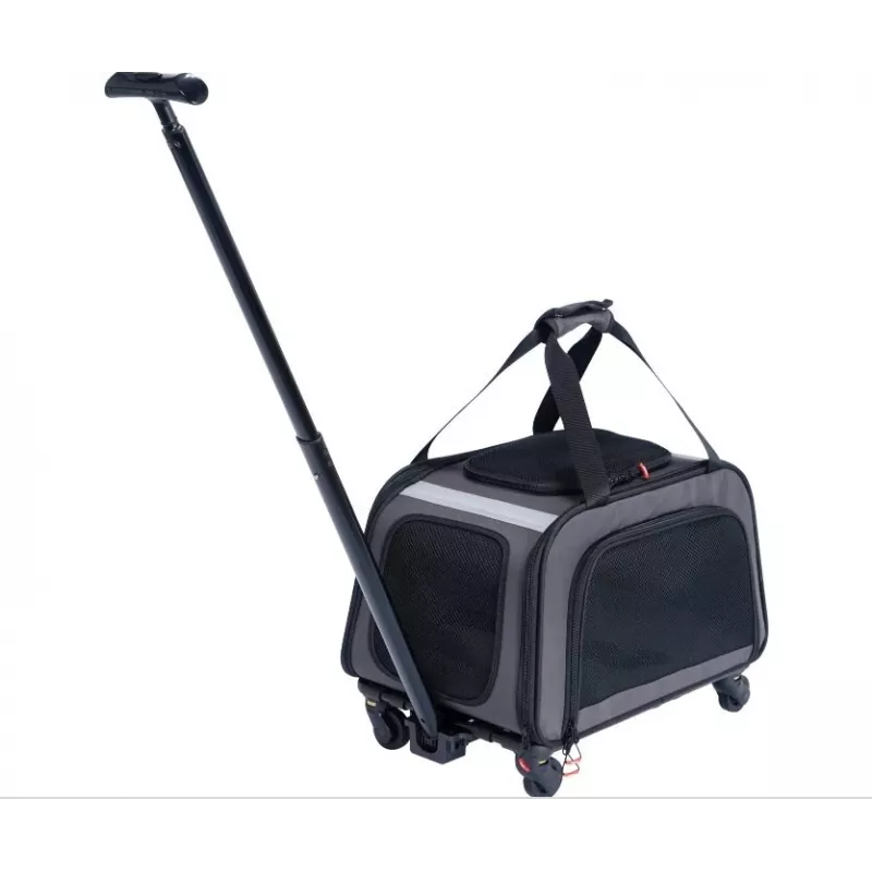 ZOLUX NOMAD Pārvadāšanas būris uz riteņiem suņiem un kaķiem 47x32x27 cm Melns