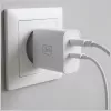 3MK FlowPower 45W PD 3.0 QC4+ GaN lādētājs balts